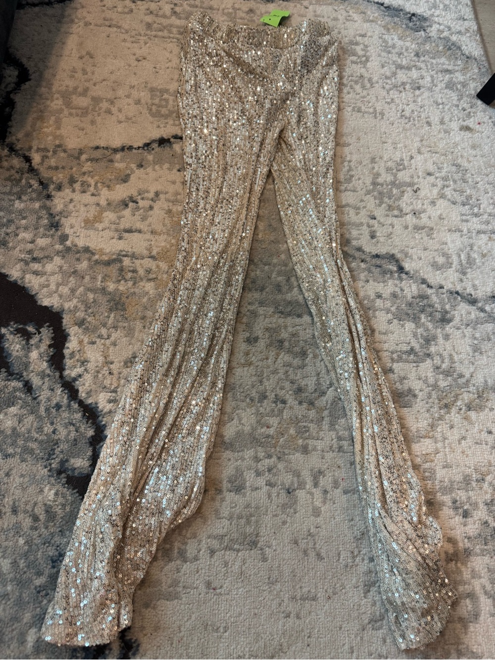 Small Sequin Flare Pants in Champagne - Women's Sparkle excellent condition